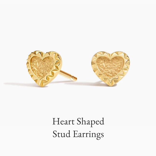 Heart Shaped Stud Earrings