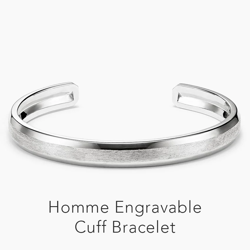 Homme Engravable Cuff Bracelet