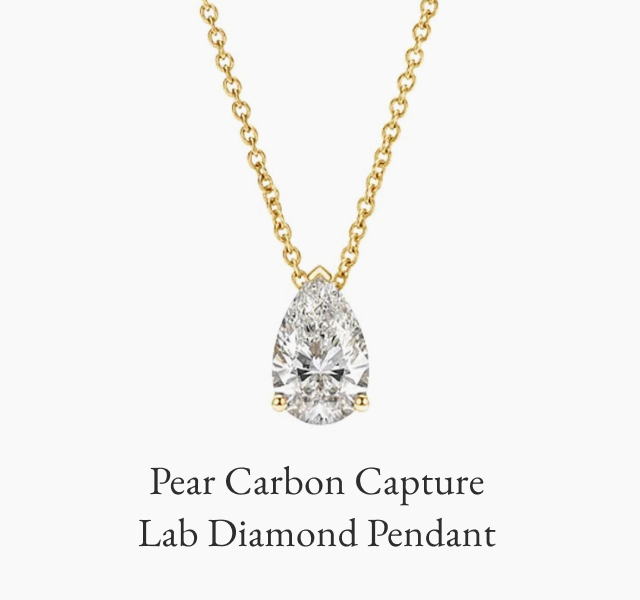 Pear Carbon Capture Lab Diamond Pendant 