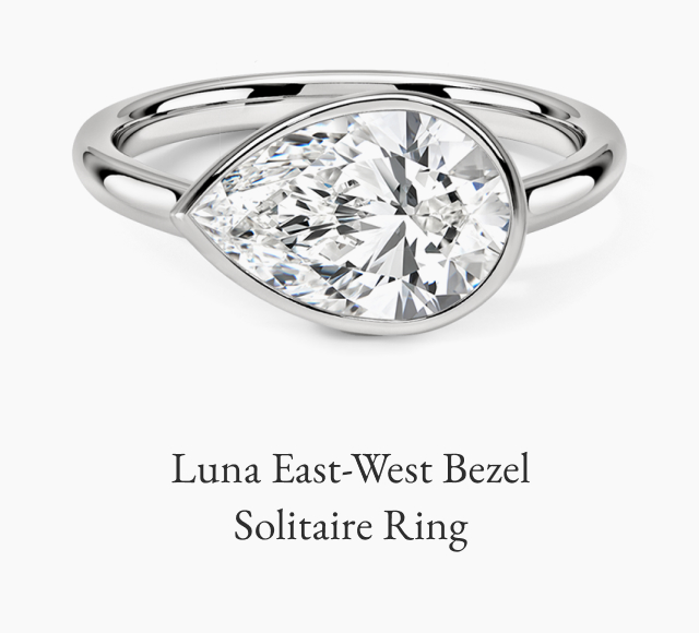 Luna East-West Bezel Solitaire Ring