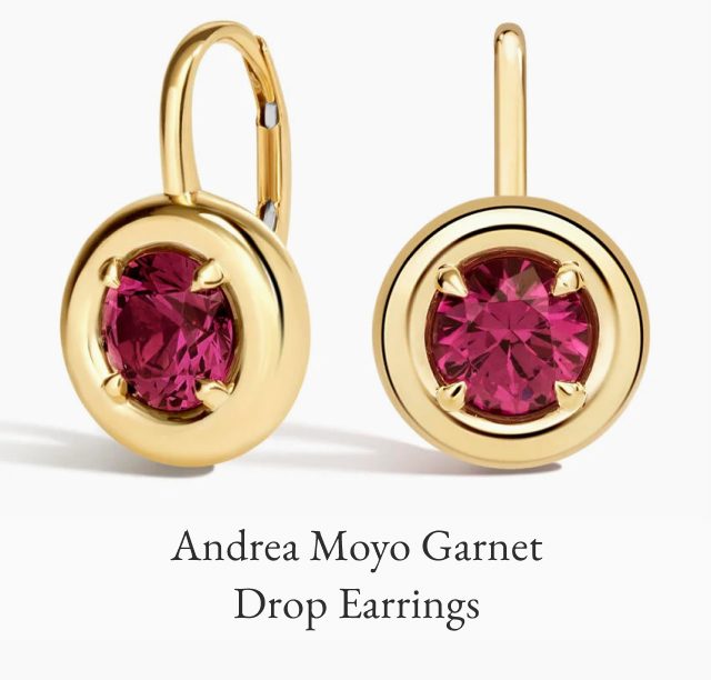 Andrea Moyo Garnet Drop Earrings