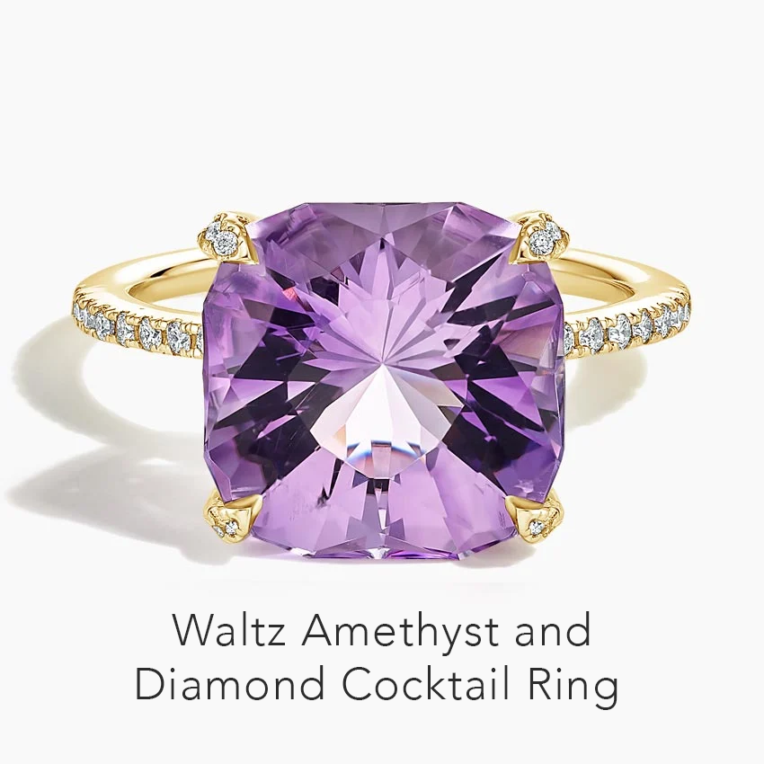 Waltz Amethyst and Diamond Cocktail Ring 