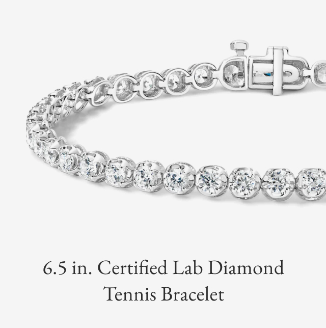 6.5 in. Certified Lab Diamond Tennis Bracelet 