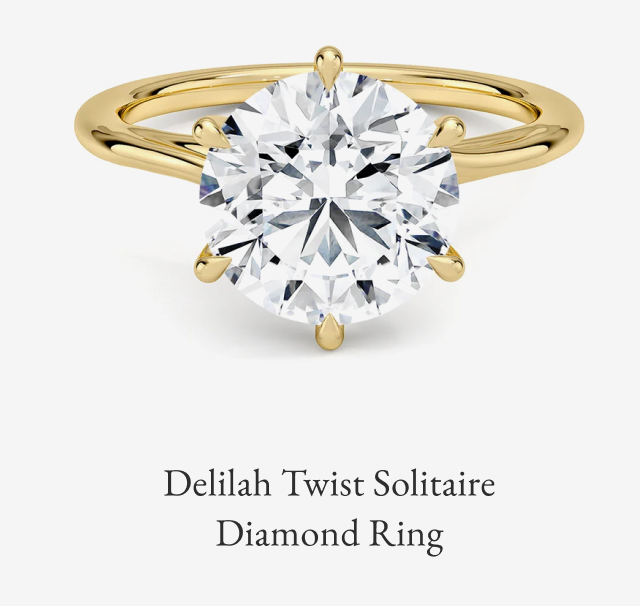 Delilah Twist Solitaire Ring