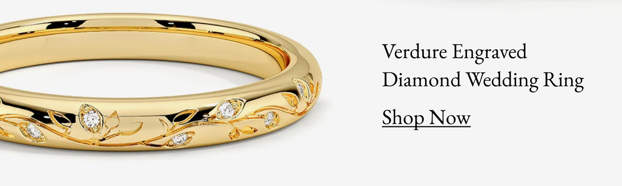 Verdure Engraved Diamond Ring