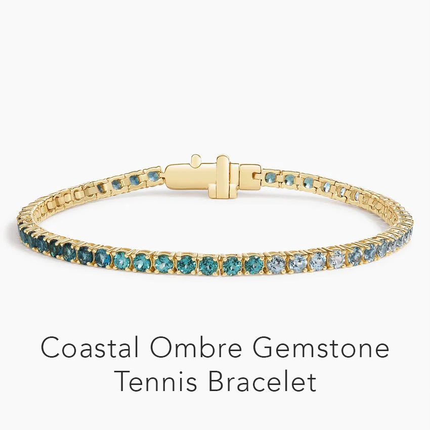 Coastal Ombre Gemstone Tennis Bracelet 