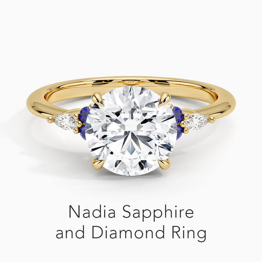 Nadia Sapphire and Diamond Ring