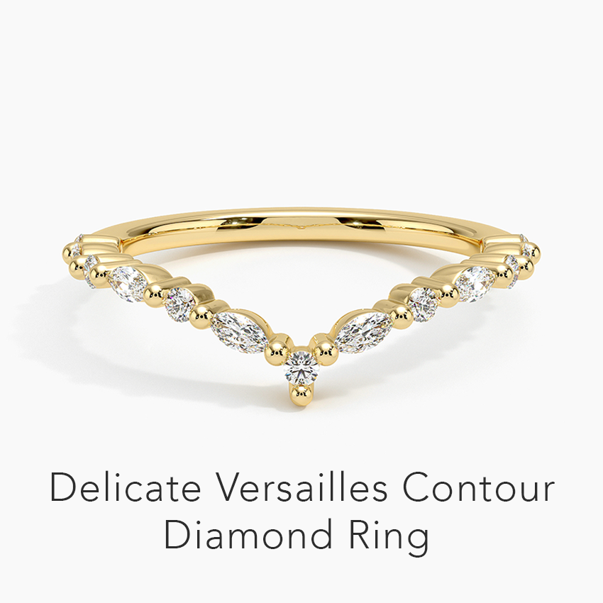 Delicate Versailles Contour Diamond Ring
