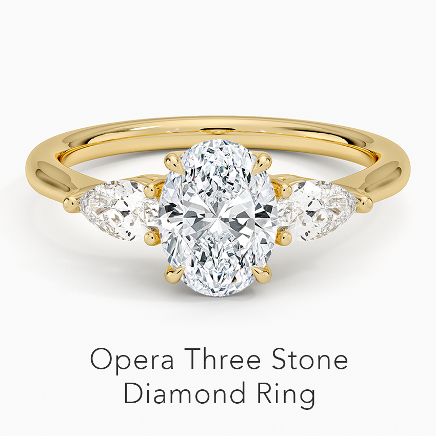 Opera Three Stone Diamond Ring