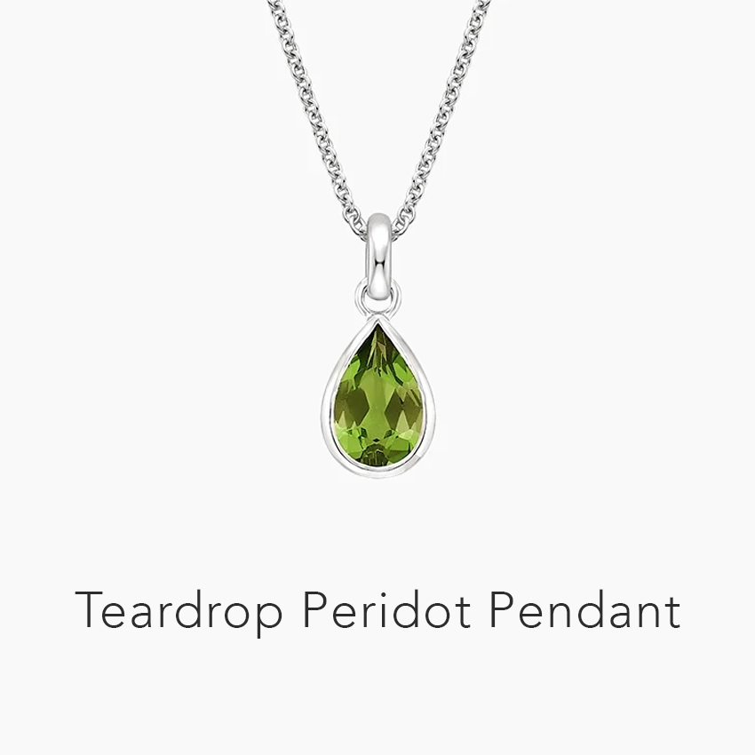 Teardrop Peridot Pendant