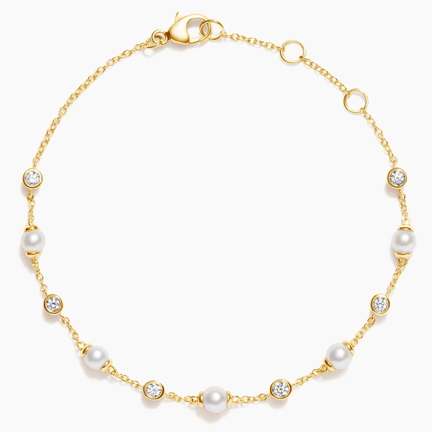 Athena Premium Akoya Cultured Pearl and Diamond Bracelet