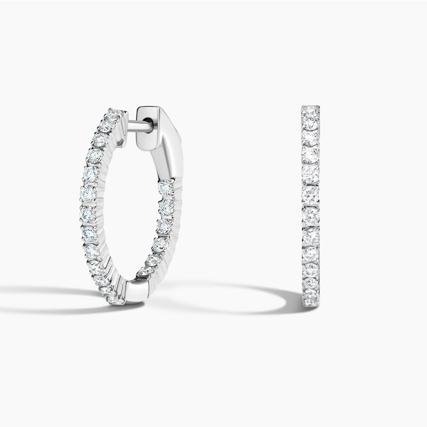 Lab Diamond Huggie Perfect Hoop Earrings