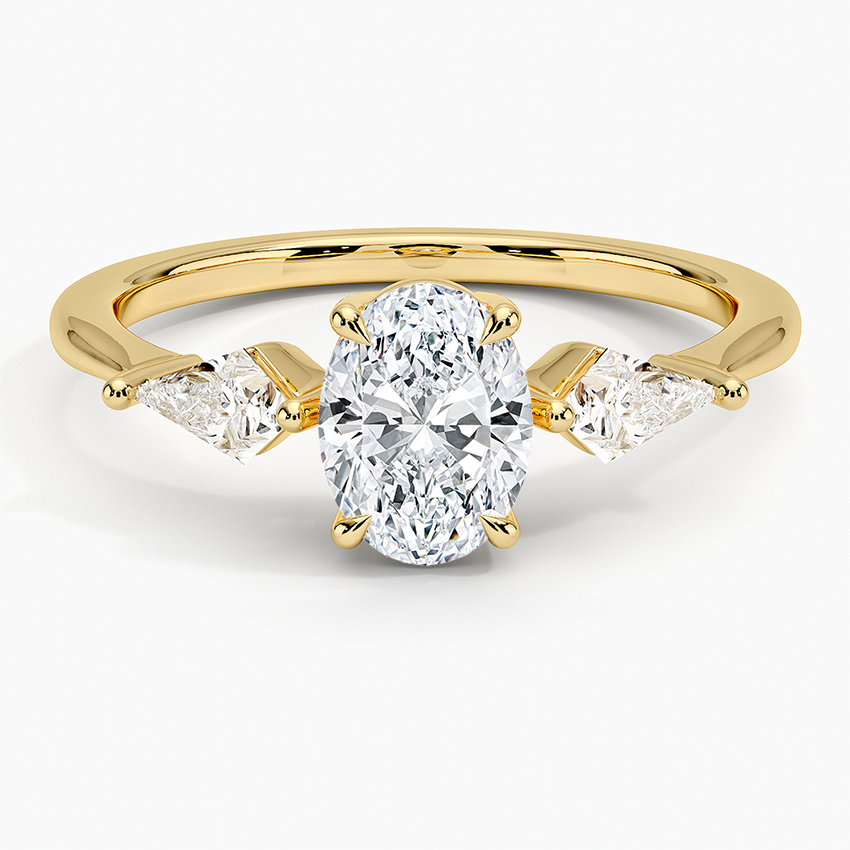 Luxe Cometa Three Stone Diamond Ring 