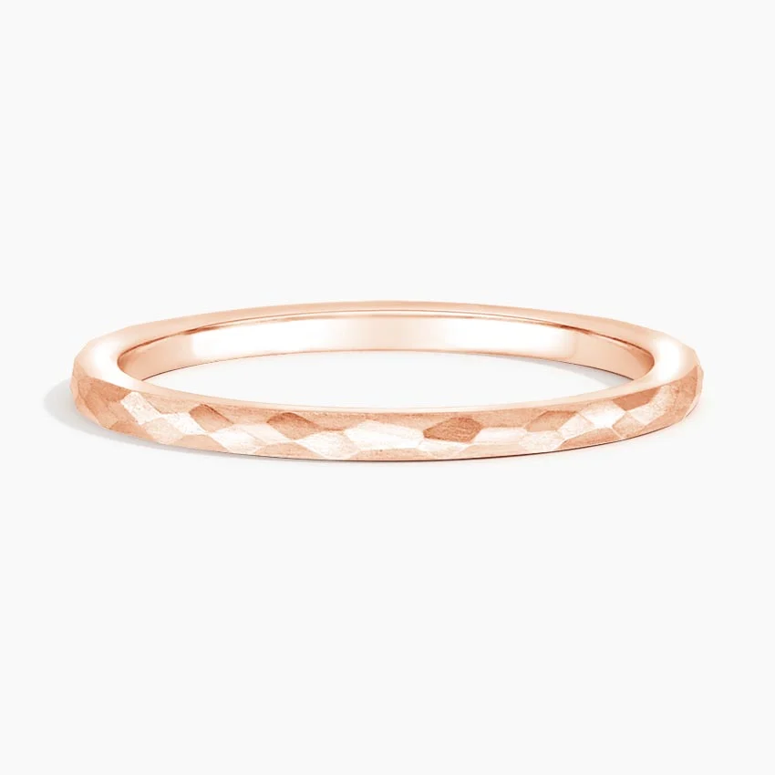 Matte Hammered Petite Comfort Fit Ring