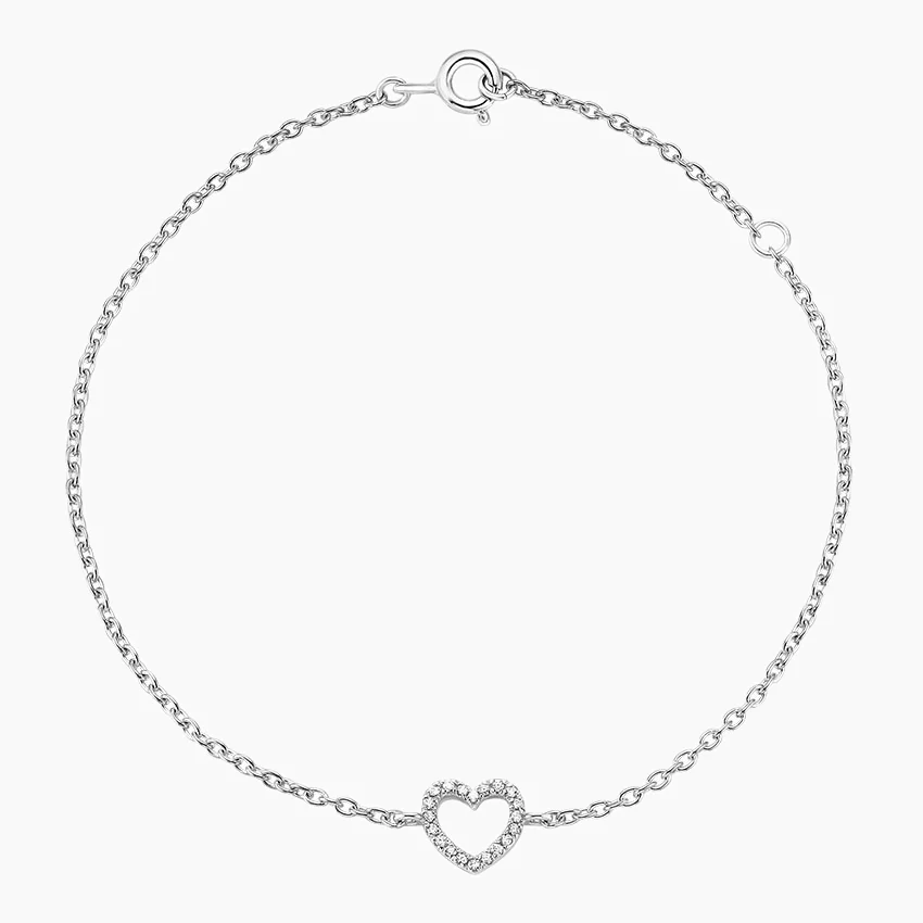 Pavé Diamond Heart Bracelet