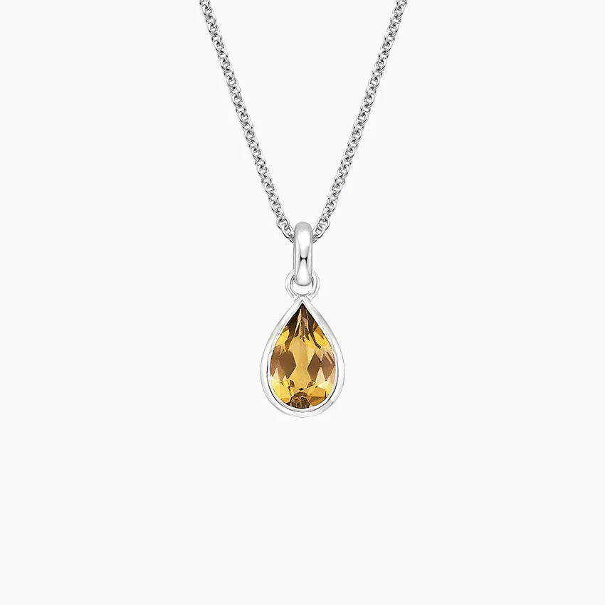 Teardrop Citrine Pendant