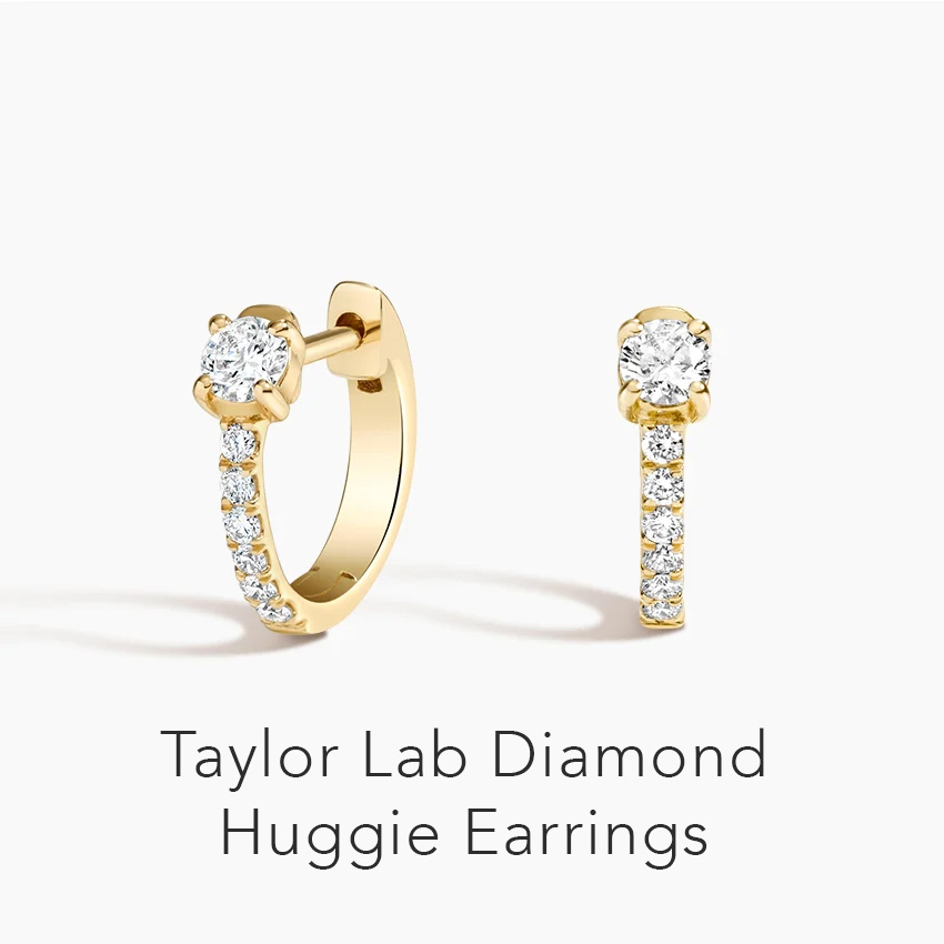 Taylor Lab Diamond Huggie Earrings