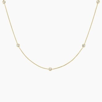 Bezel Strand 18 in. Diamond Necklace