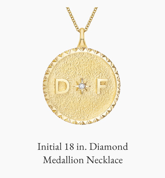 Initial 18 in. Diamond Medallion Necklace