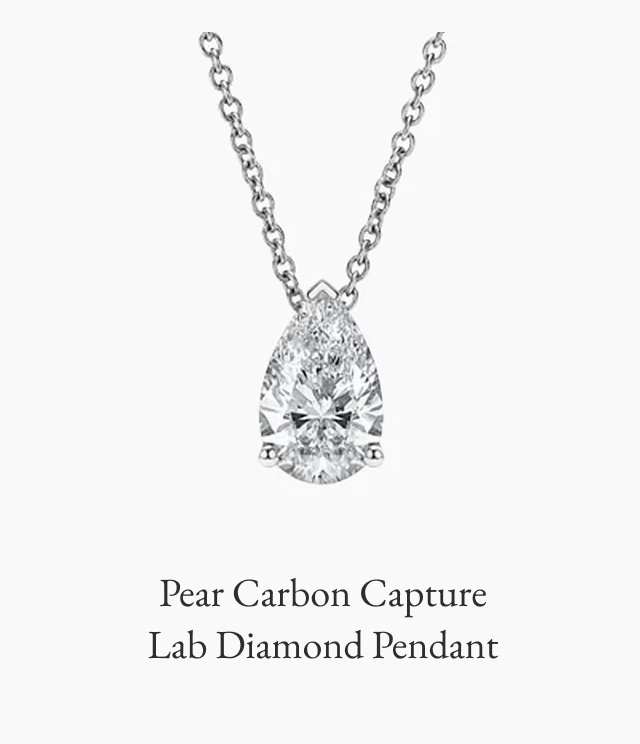 Pear Carbon Capture Lab Diamond Pendant