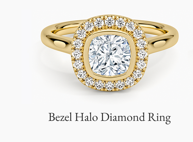 Bezel Halo Diamond Ring