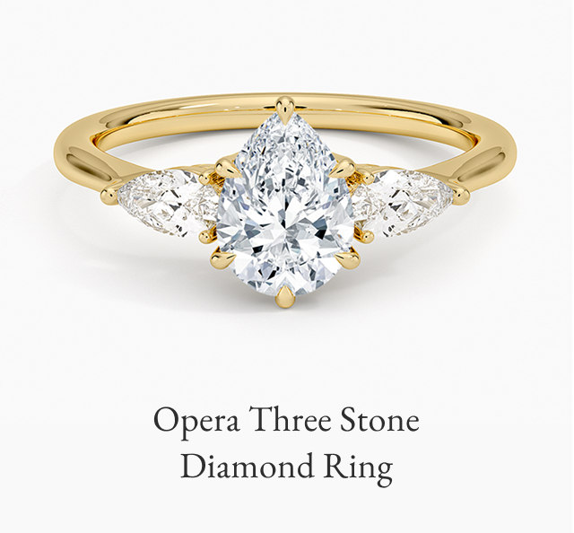 Opera Three Stone Diamond Ring