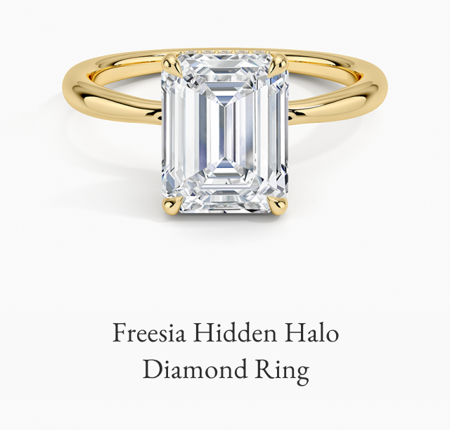 Freesia Hidden Halo Diamond Ring