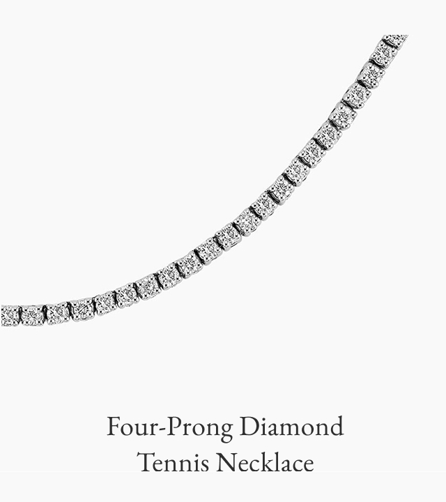 Four-Prong Diamond Tennis Necklace