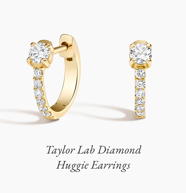 Taylor Lab Diamond Huggie Earrings