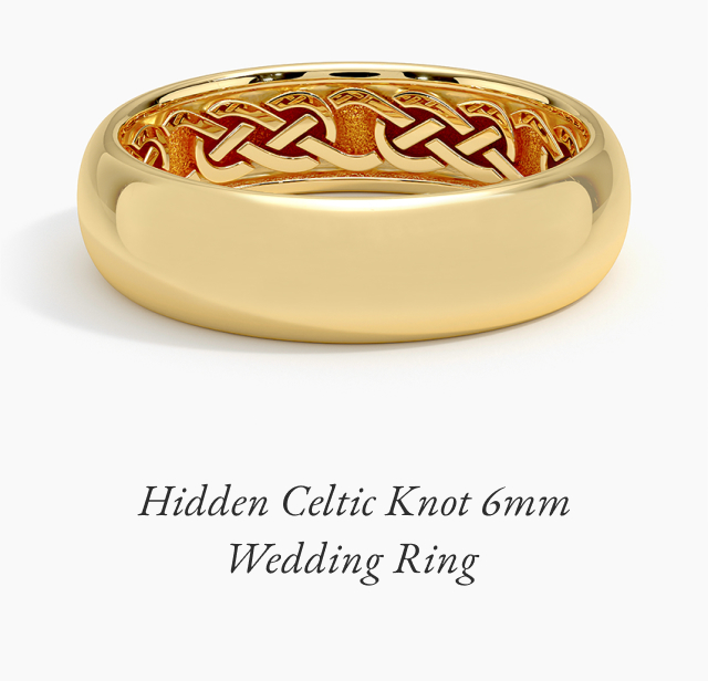 Hidden Celtic Knot 6mm Wedding Ring