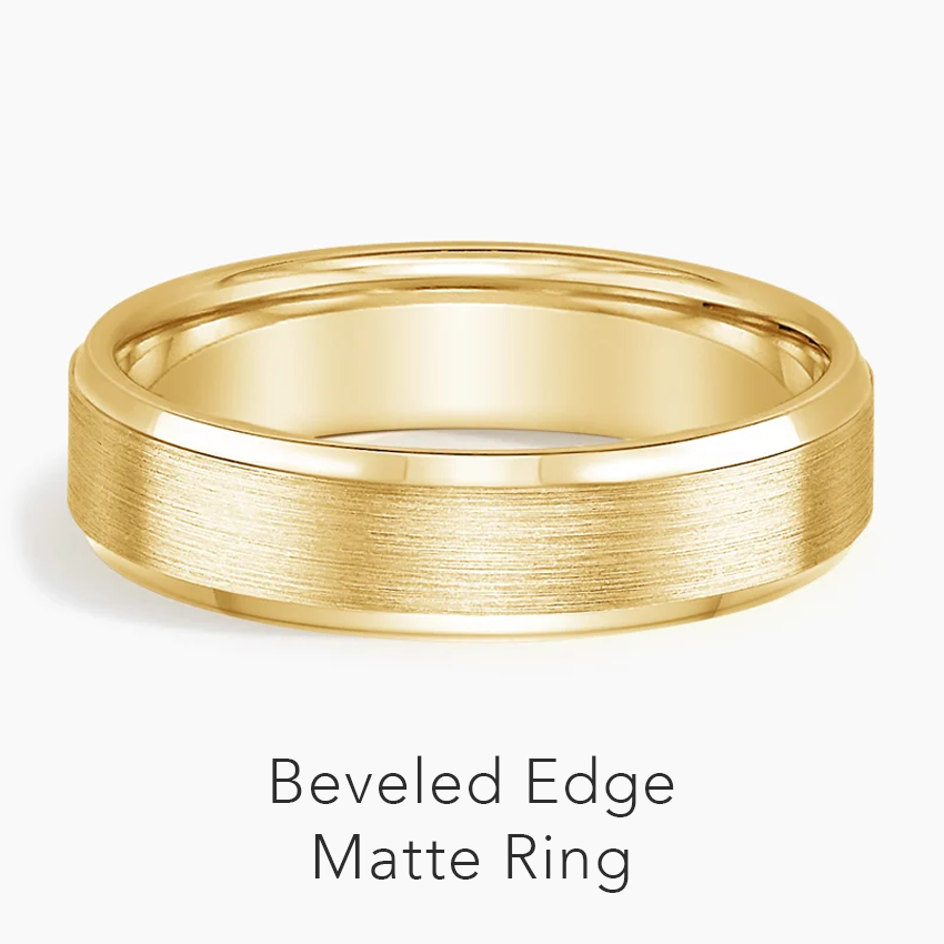 Beveled Edge Matte Ring