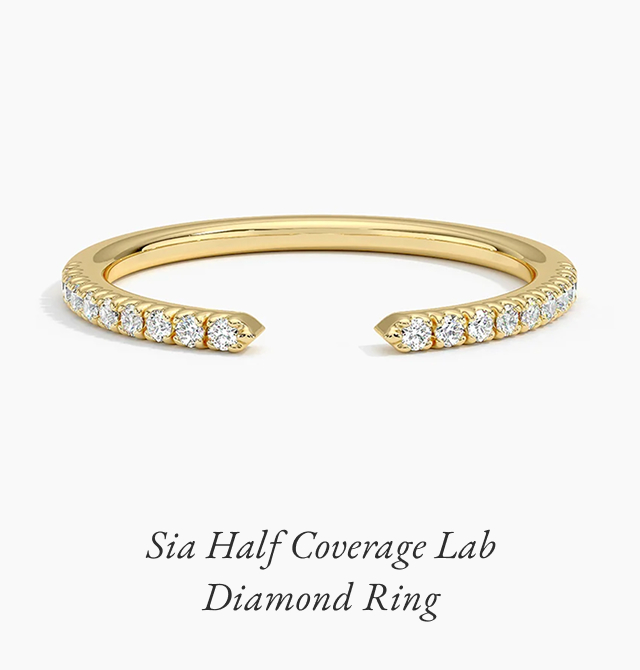 Sia Half Coverage Lab Diamond Ring
