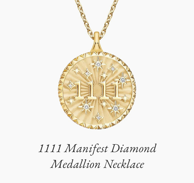 1111 Manifest Diamond Medallion Necklace