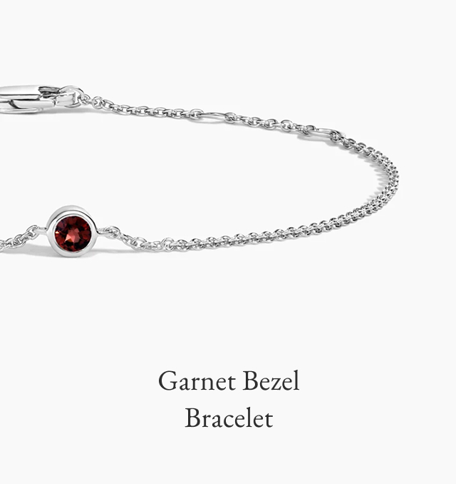 Garnet Bezel Bracelet 