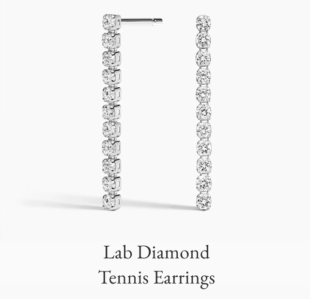 Lab Diamond Tennis Earrings 