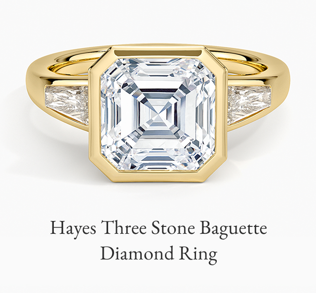 Hayes Three Stone Baguette Diamond Ring