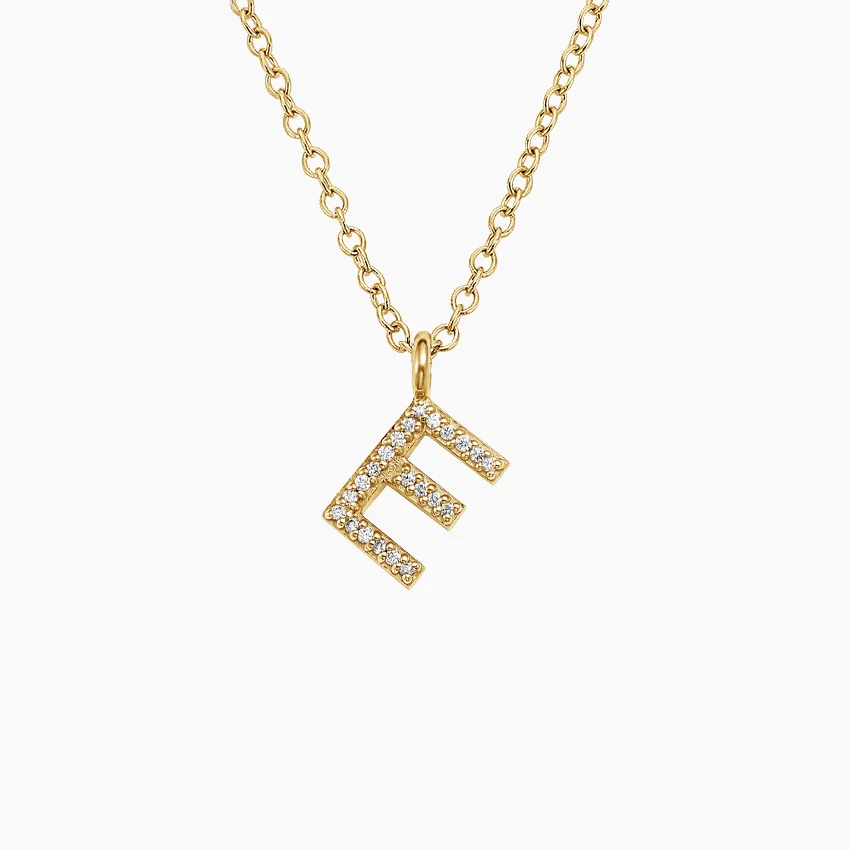 Initial Diamond Pendant Necklace