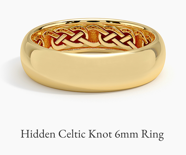 Hidden Celtic Knot 6mm Wedding Ring