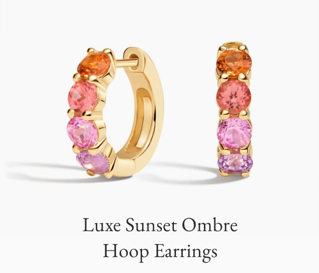 Luxe Sunset Ombre Hoop Earrings 