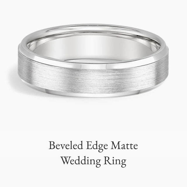 Beveled Edge Matte 5.5mm Ring