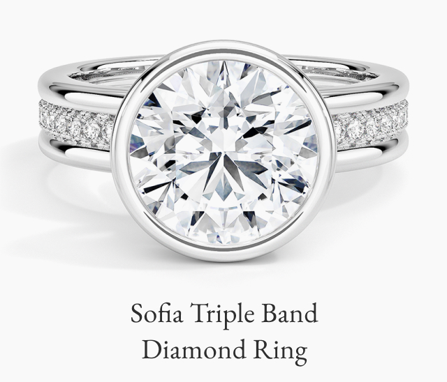 Sofia Triple Band Diamond Ring 
