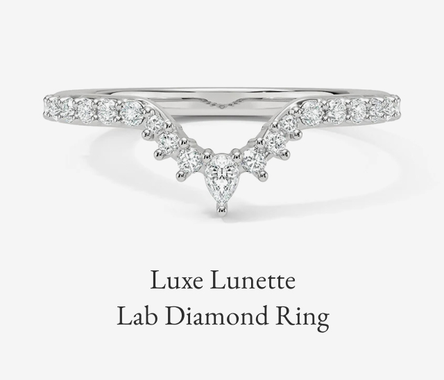 Luxe Lunette Lab Diamond Ring