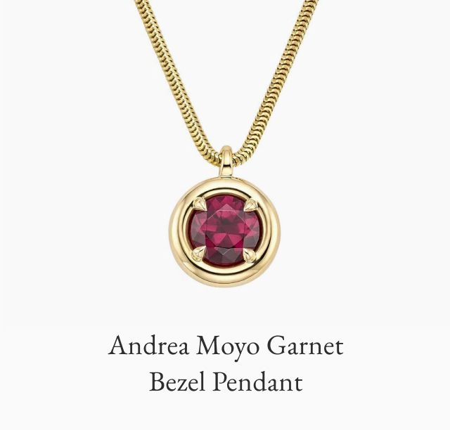 Andrea Moyo Garnet Bezel Pendant 