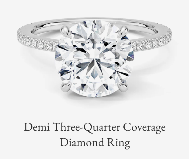 Demi Three-Quarter Coverage Diamond Ring