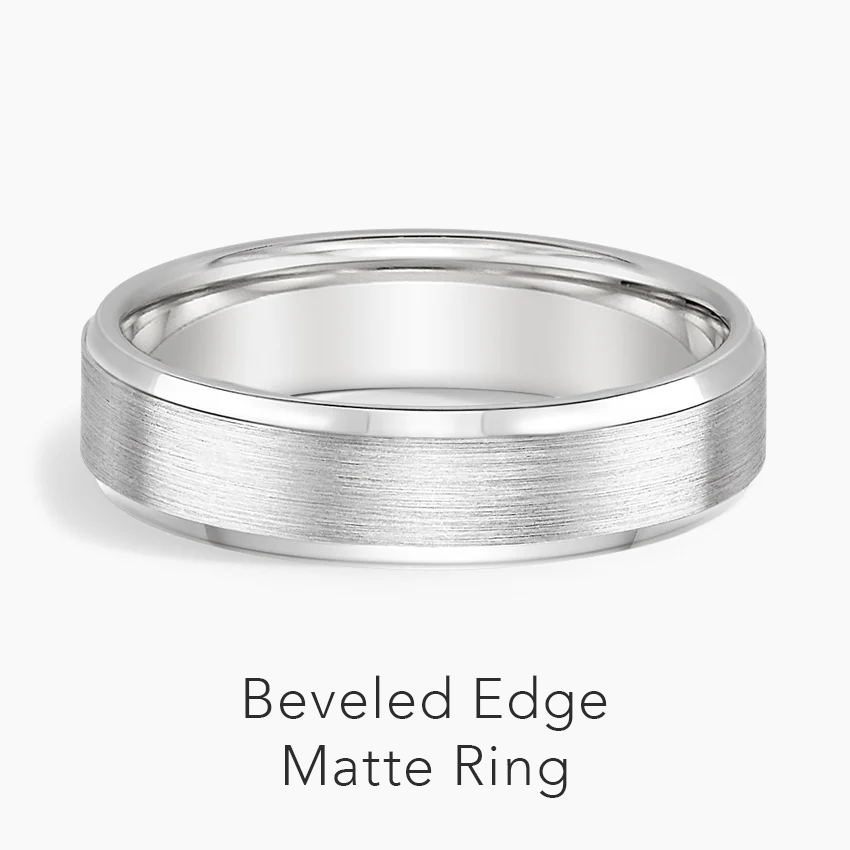 Beveled Edge Matte 5.5mm Ring