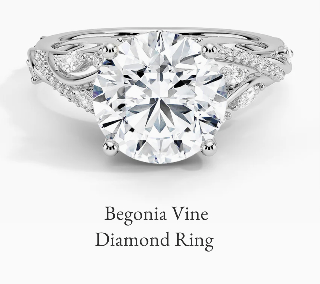Begonia Vine Diamond Ring
