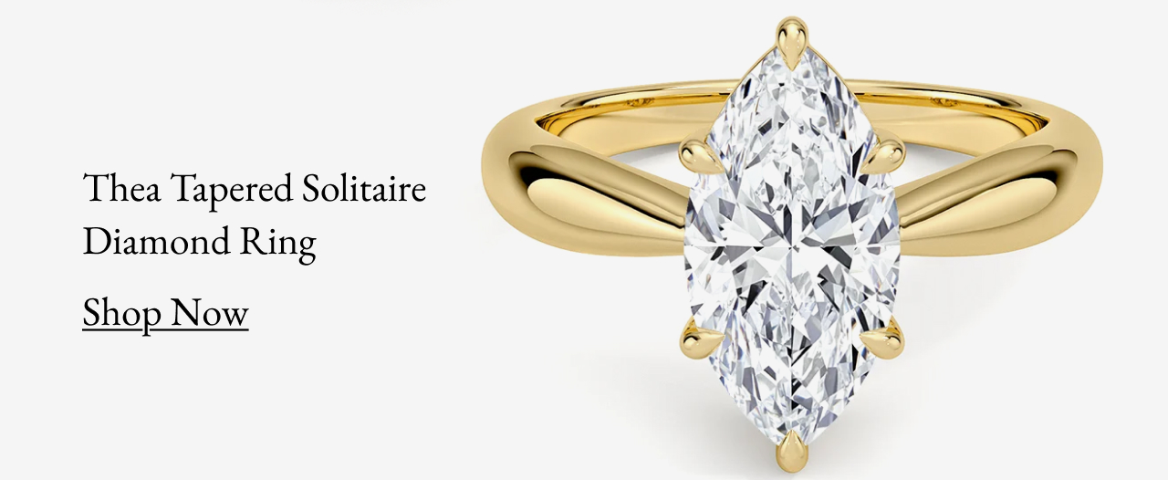 Thea Tapered Solitaire Diamond Ring