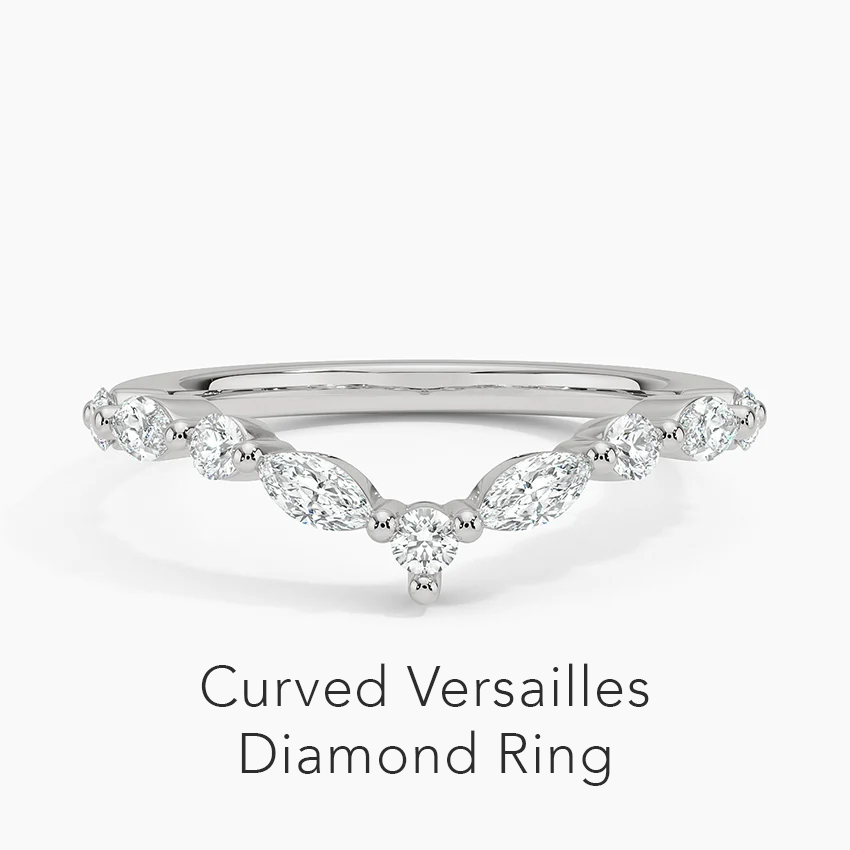 Curved Versailles Diamond Ring