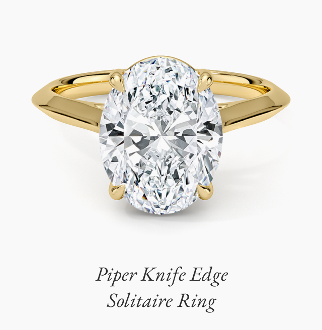 Piper Knife Edge Solitaire Ring