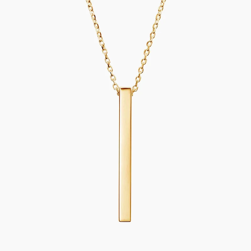 Engravable Vertical Bar Pendant